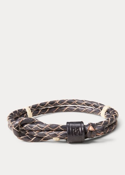 Gemelos Ralph Lauren Hombre Marrom - Braided Leather - AZELW6205